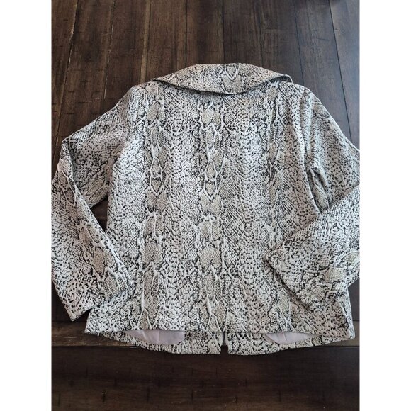 Erin London Snake Print Zip-Up Jacket size Medium - Picture 2 of 6